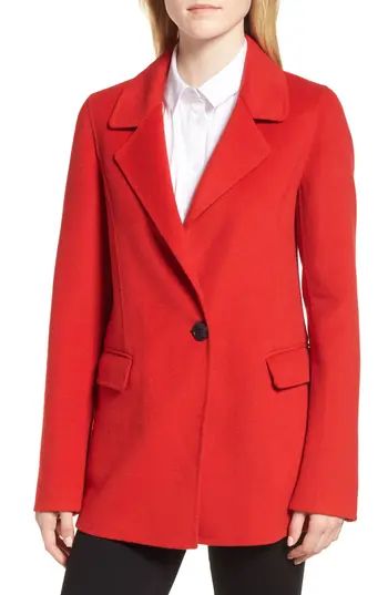 Women's Badgley Mischka Double Face Wool Blend Blazer, Size XX-Small - Red | Nordstrom