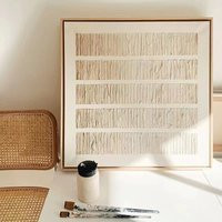 3D Beige & White Textured Painting Wabi-Sabi Wall Art On Canvas Neutral Living Room Decor | Etsy (US)