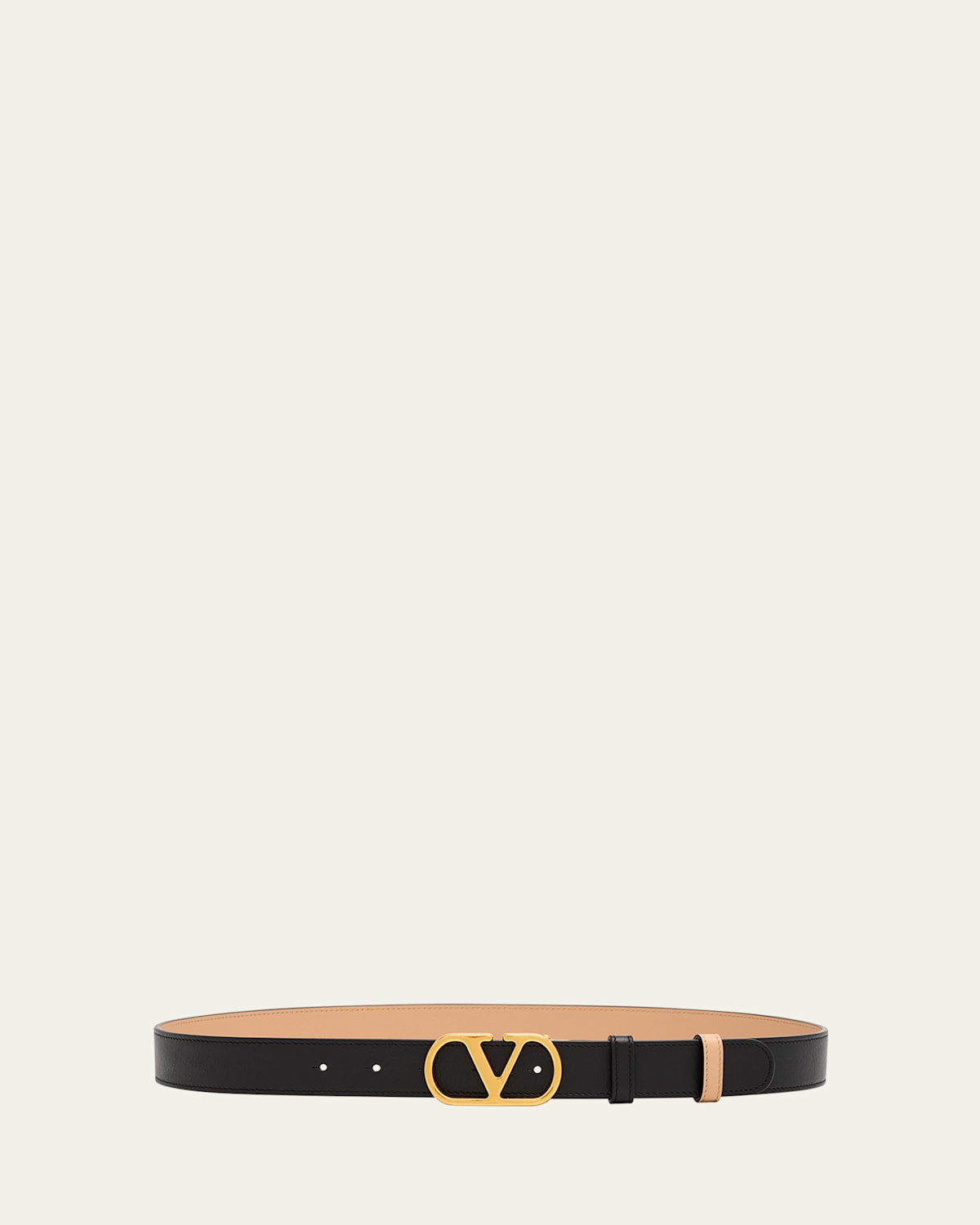 VLogo Signature Reversible Leather Belt, 30mm | Bergdorf Goodman