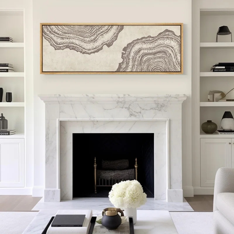 Tree Ring " Earthly Contours Abstract Wood Tree Ring Textured Retro Fine Art Extra Large Decorati... | Wayfair North America