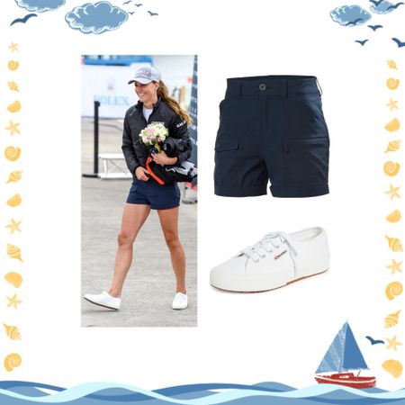 Kate Middleton Helly Hansen shorts and Superga sneakers 
