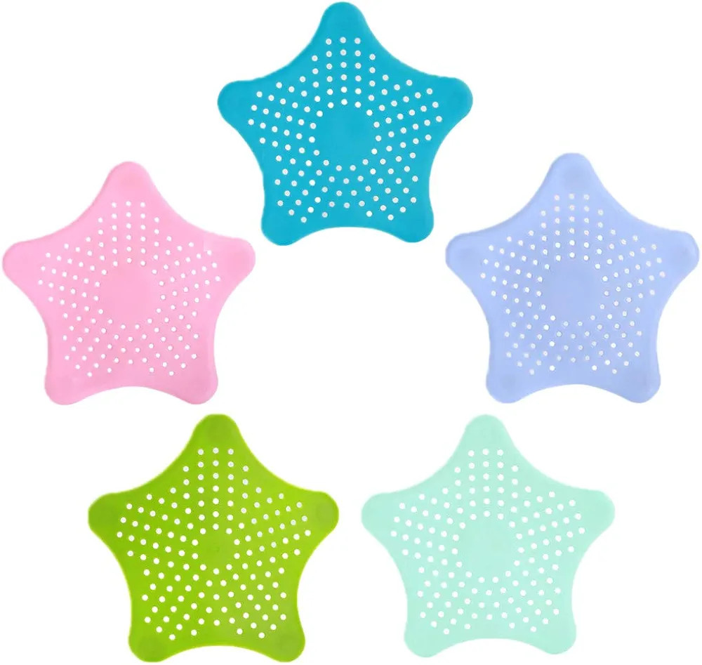 5 piezas de filtros de silicona para ducha y lavabo en forma de estrella, mamparas para el pelo d... | Amazon (ES)