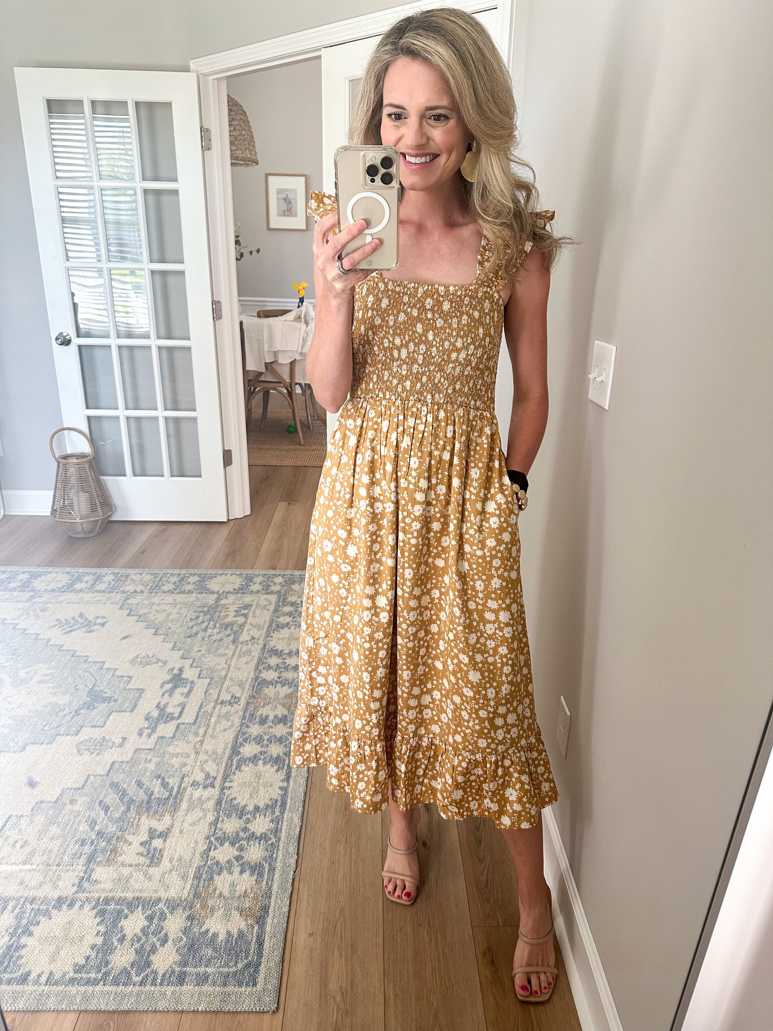 Tonight’s dinner dress! Bringing fall colors in for the first day of fall! Wearing the size small  

#LTKstyletip #LTKfindsunder100