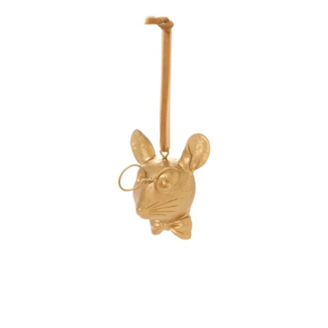 Louie Mouse Ornament | Pink Antlers
