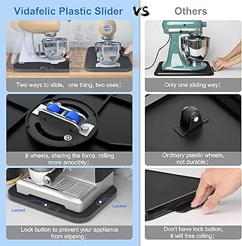 Two-Way Appliance Rolling Tray,8 Wheels Load 110LBS Extra Wide Sliding Tray Accessories for Heavy... | Amazon (US)