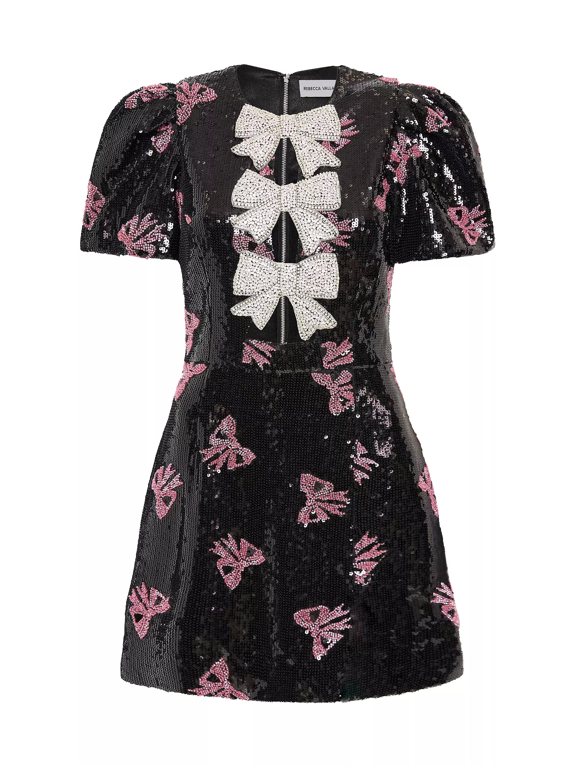 Miya Sequined Bow Minidress | Saks Fifth Avenue