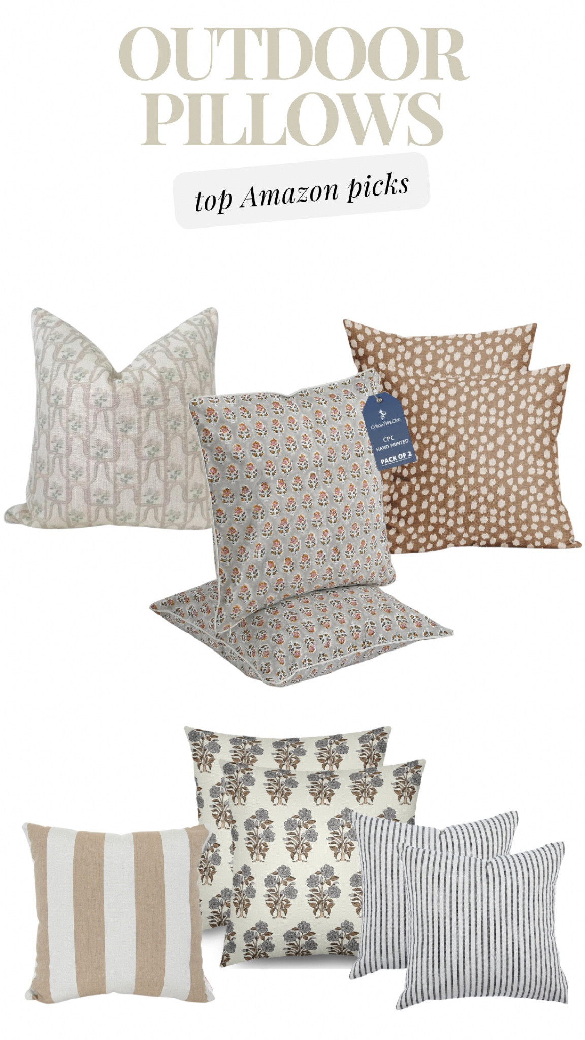 Amazon outdoor throw pillow finds! 

#LTKFindsUnder50 #LTKHome #LTKFindsUnder100