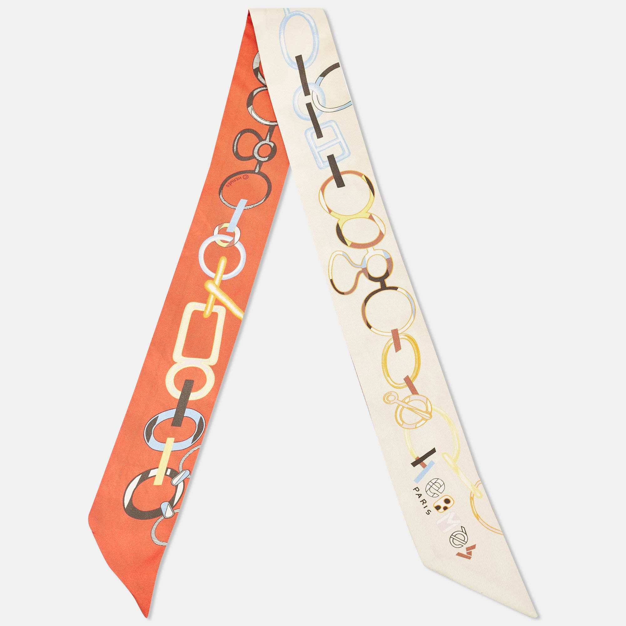 Hermes Orange Silk Do Re Boucles Twilly | Shop Simon