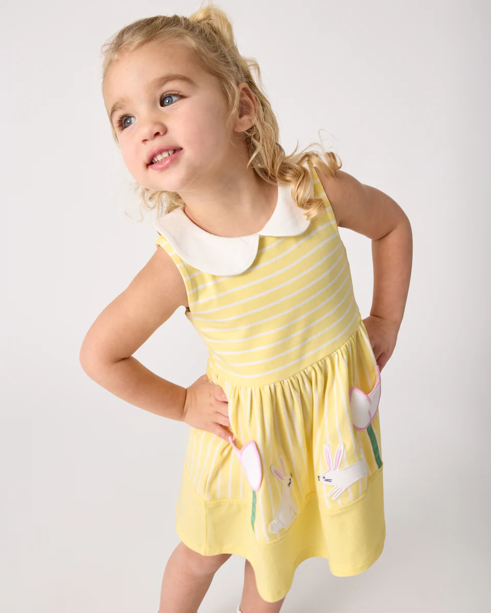 Sunny Tulip Collar Skater Dress | Little Sleepies