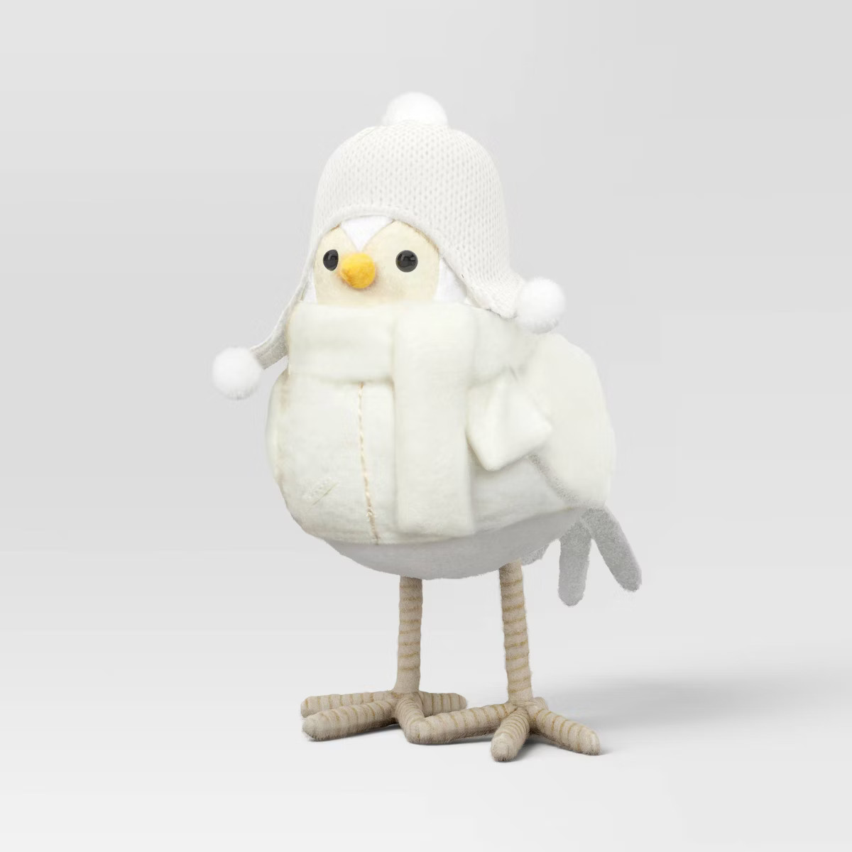 6.75" Featherly Friends Fabric Bird Christmas Figurine Wearing Knit Earflap Cap - Wondershop™ C... | Target