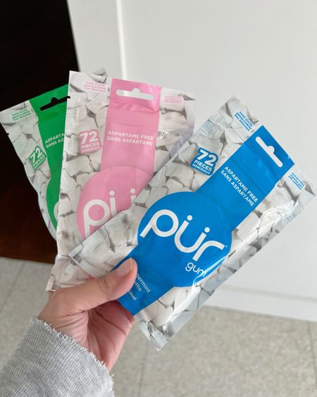 Chewing gum that’s made with 100% xylitol + free of aspartame, sugar, gluten, soy, nuts and peanuts. I’ve been reading more lately about xylitol instead of aspartame in sugar free gum. And while I don’t chew much gum in general… I did start buying this brand for when I do. Lots of flavors, and you can buy in bulk to save.

* It’s also vegan, non-GMO + keto friendly.  

#LTKfamily #LTKfindsunder50 #LTKhome