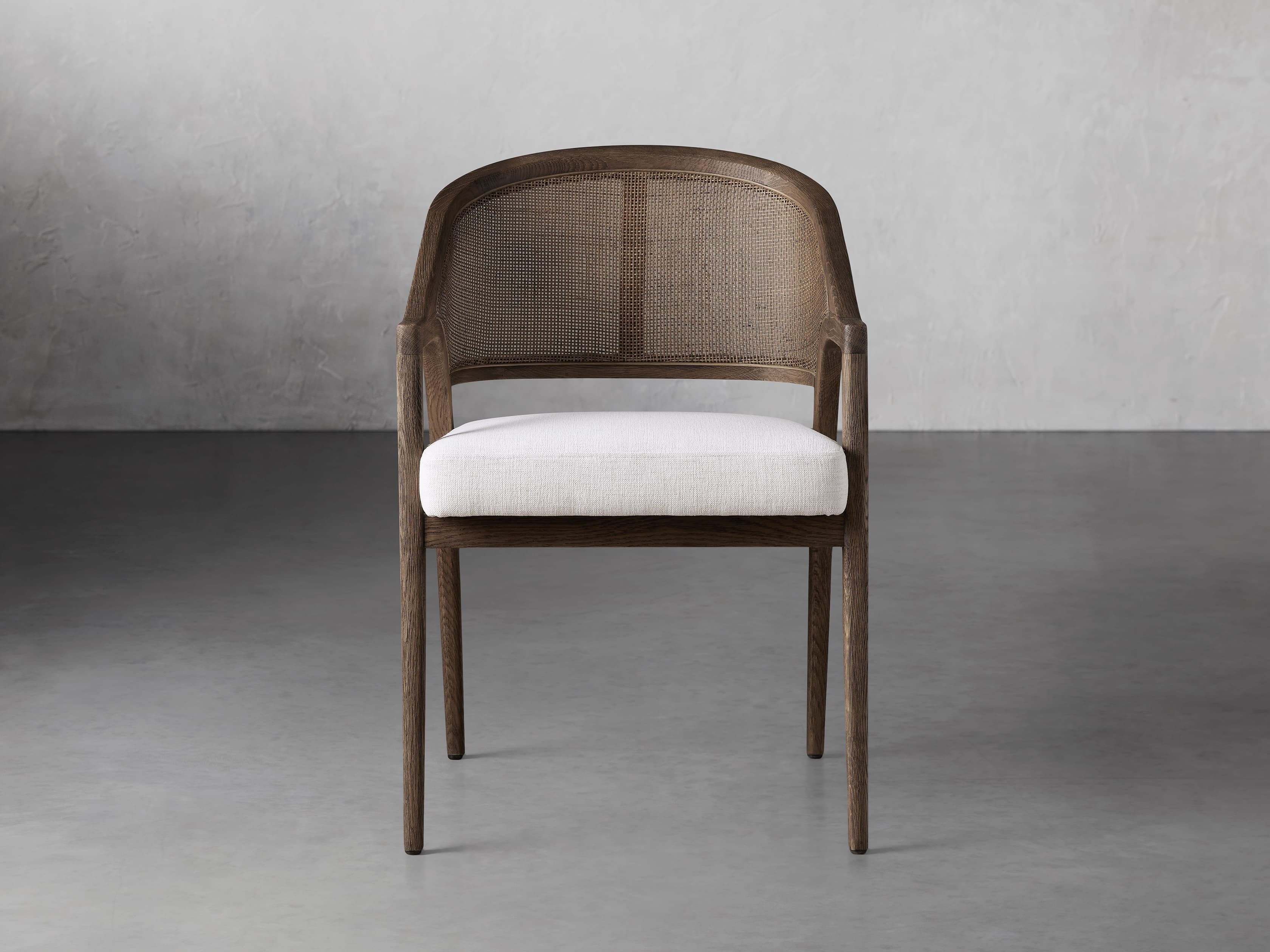 Aimee Dining Arm Chair in Cinder | Arhaus