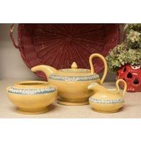 Yellowware Yelloware Vintage Teapot Wedgwood Style | Etsy (US)