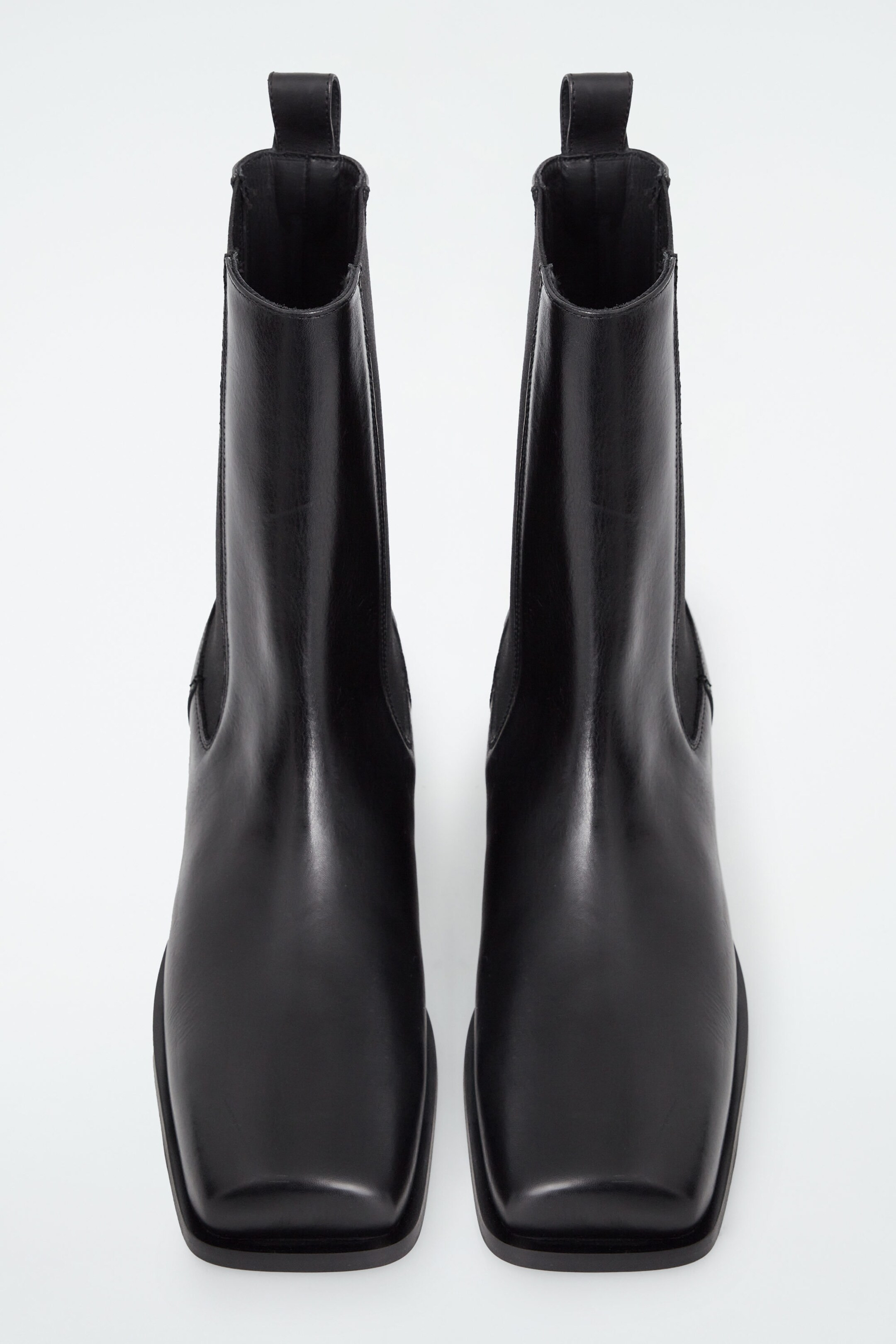 SQUARETOE LEATHER CHELSEA BOOTS - BLACK | COS (AU)