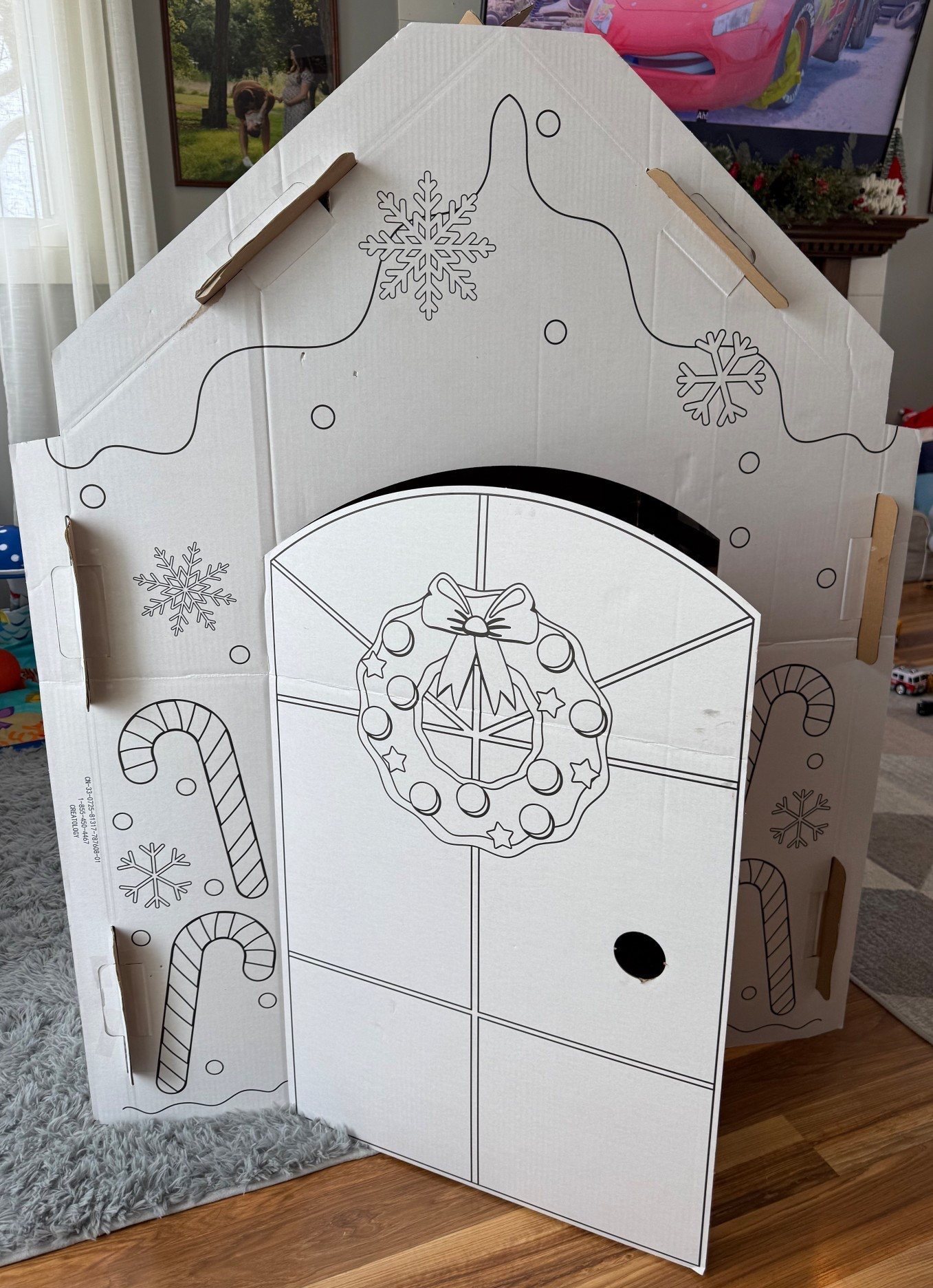 Christmas cardboard house perfect to keep your kids coloring!! Makes the perfect little clubhouse too! 

#LTKHoliday #LTKKids #LTKmomlife
