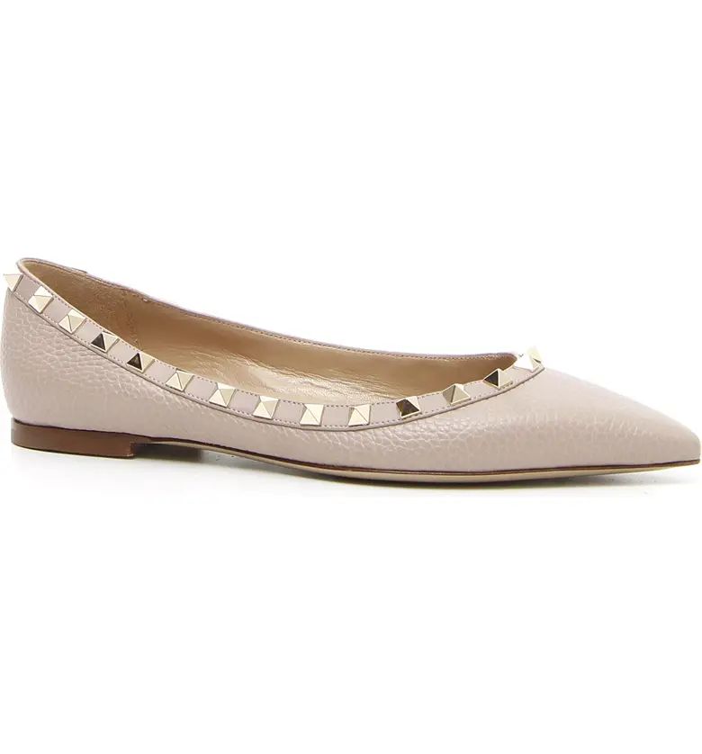 Rockstud Pointy Toe Flat | Nordstrom