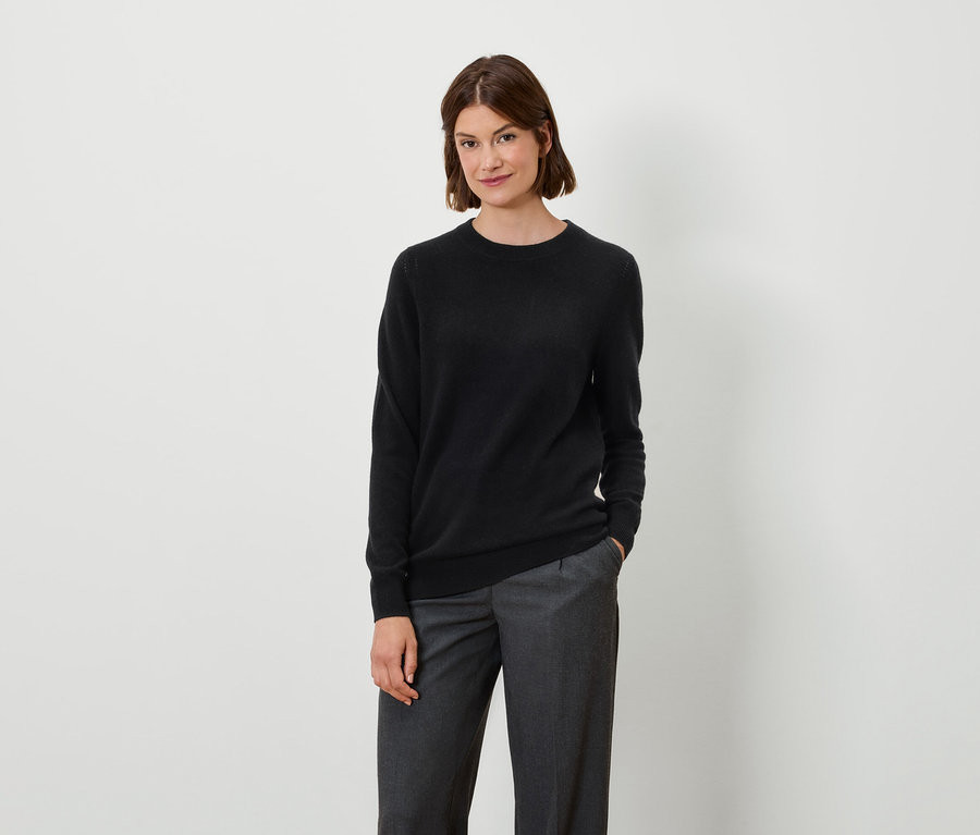 Feinstrickpullover mit Cashmere, schwarz bei Tchibo kaufen | 212213 | Tchibo (DE)