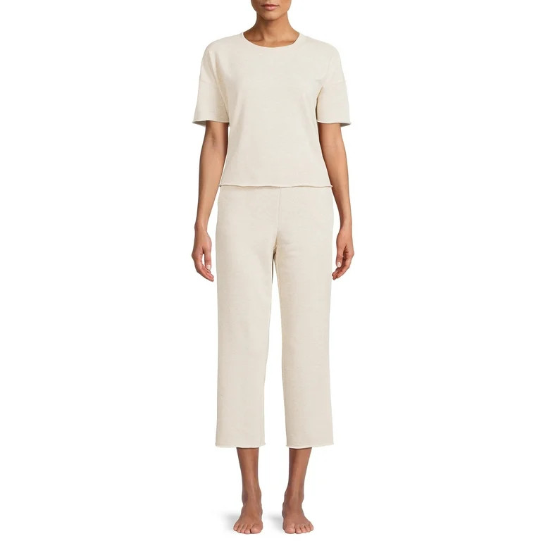 Secret Treasures Women's and Women's Plus Sleep Top and Pants, 2-Piece | Walmart (US)