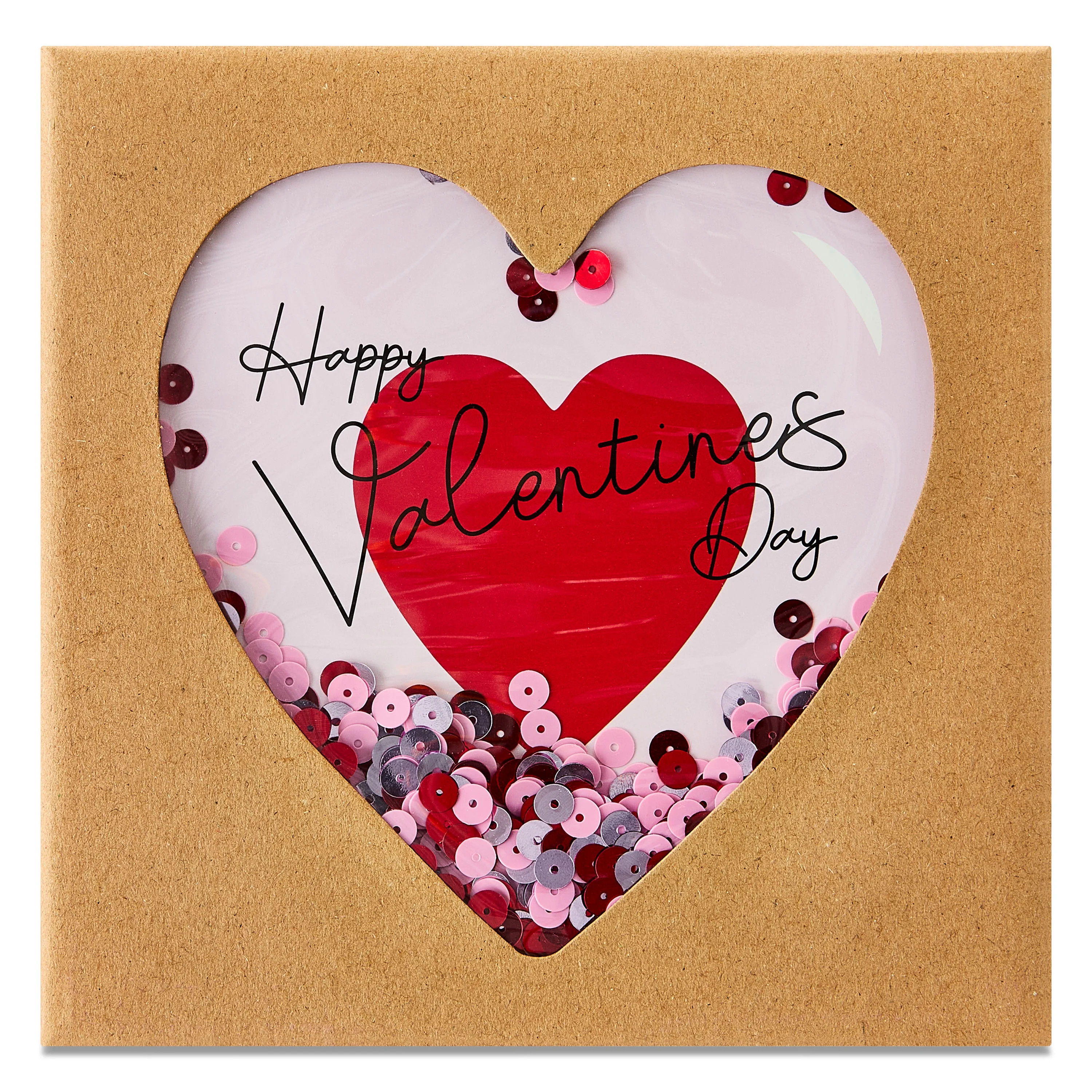 Heart Confetti Gift Box, Brown, 6" x 6" x 4", Valentine's Day by Way To Celebrate | Walmart (US)
