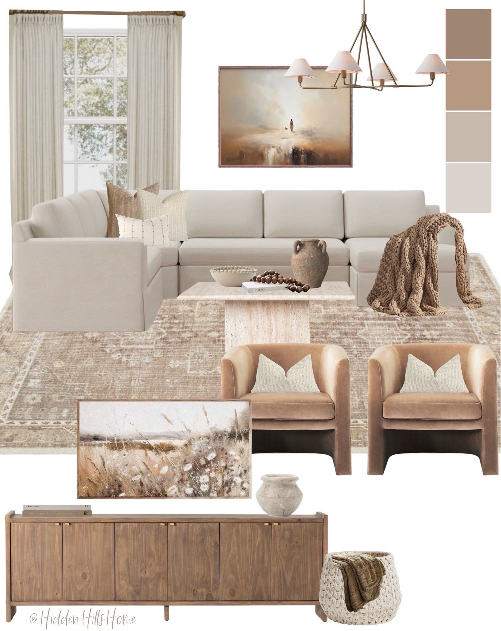 Cozy living room mood board, family room, coffee table, den mood board, neutral living room mood board design #livingroom #moderntransitional 


#LTKHome #LTKSaleAlert