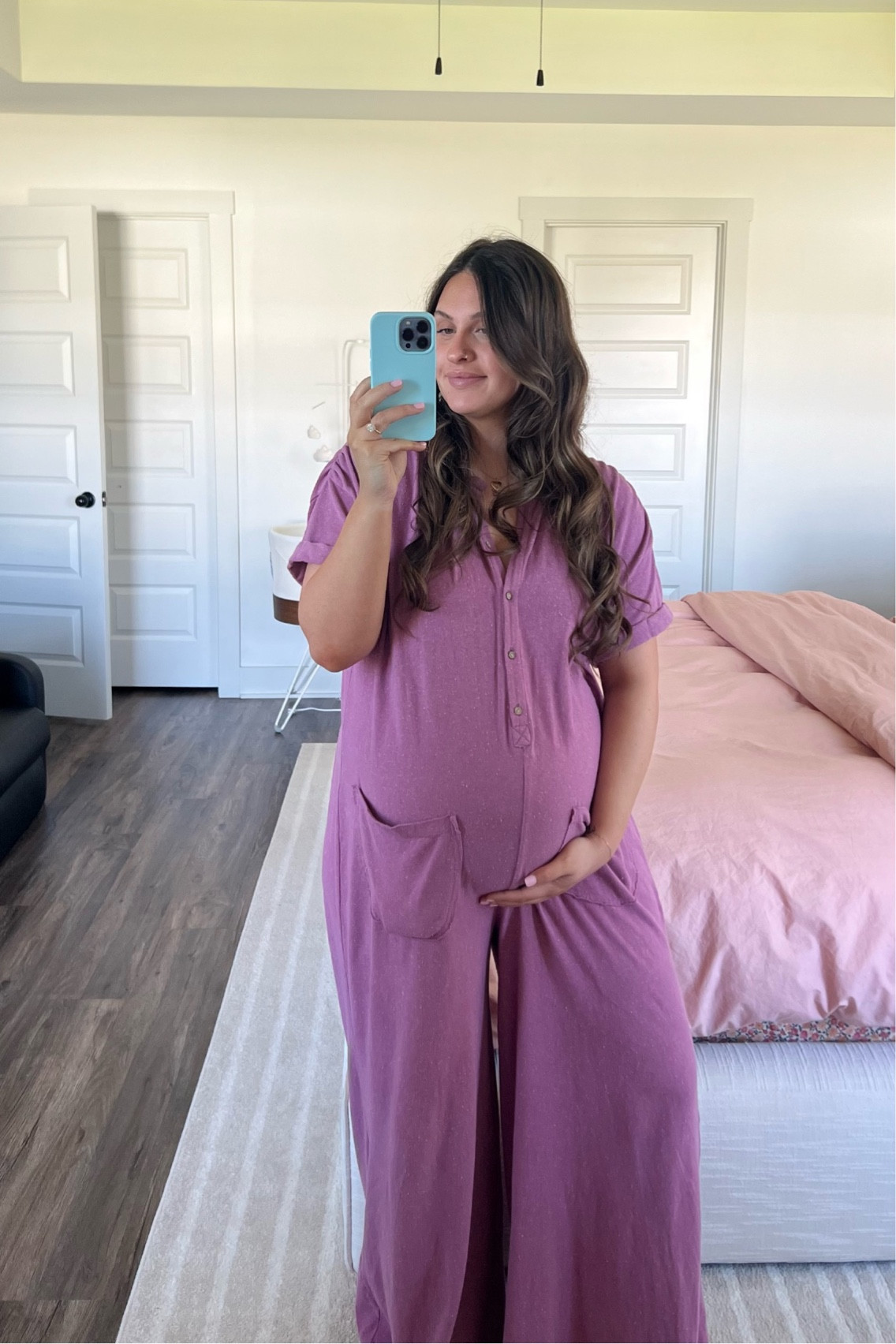 Free people jumpsuit very long so size down! 