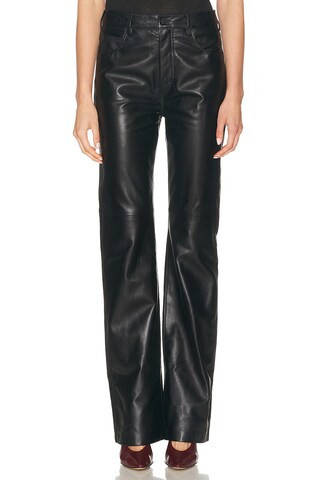 NILI LOTAN Joan Leather Pant in Black | FWRD 