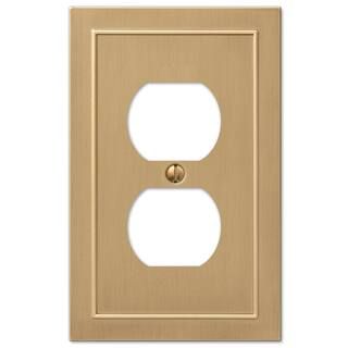AMERELLE Bethany 1 Gang Duplex Metal Wall Plate - Brushed Bronze-57DBZ - The Home Depot | The Home Depot