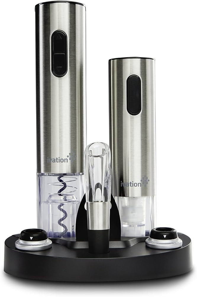 Ivation Electric Wine Gift Set - Includes Electric Bottle Opener, Wine Aerator, Electric Vacuum P... | Amazon (US)