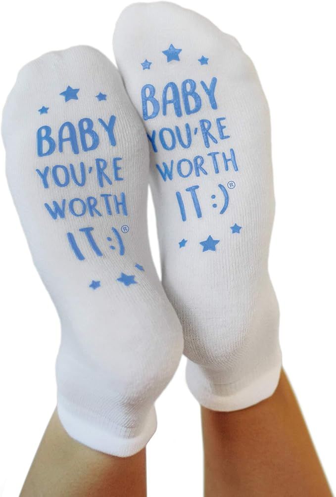 Kindred Bravely Labor and Delivery Inspirational Fun Non Skid Push Socks for Maternity -"Baby You... | Amazon (US)