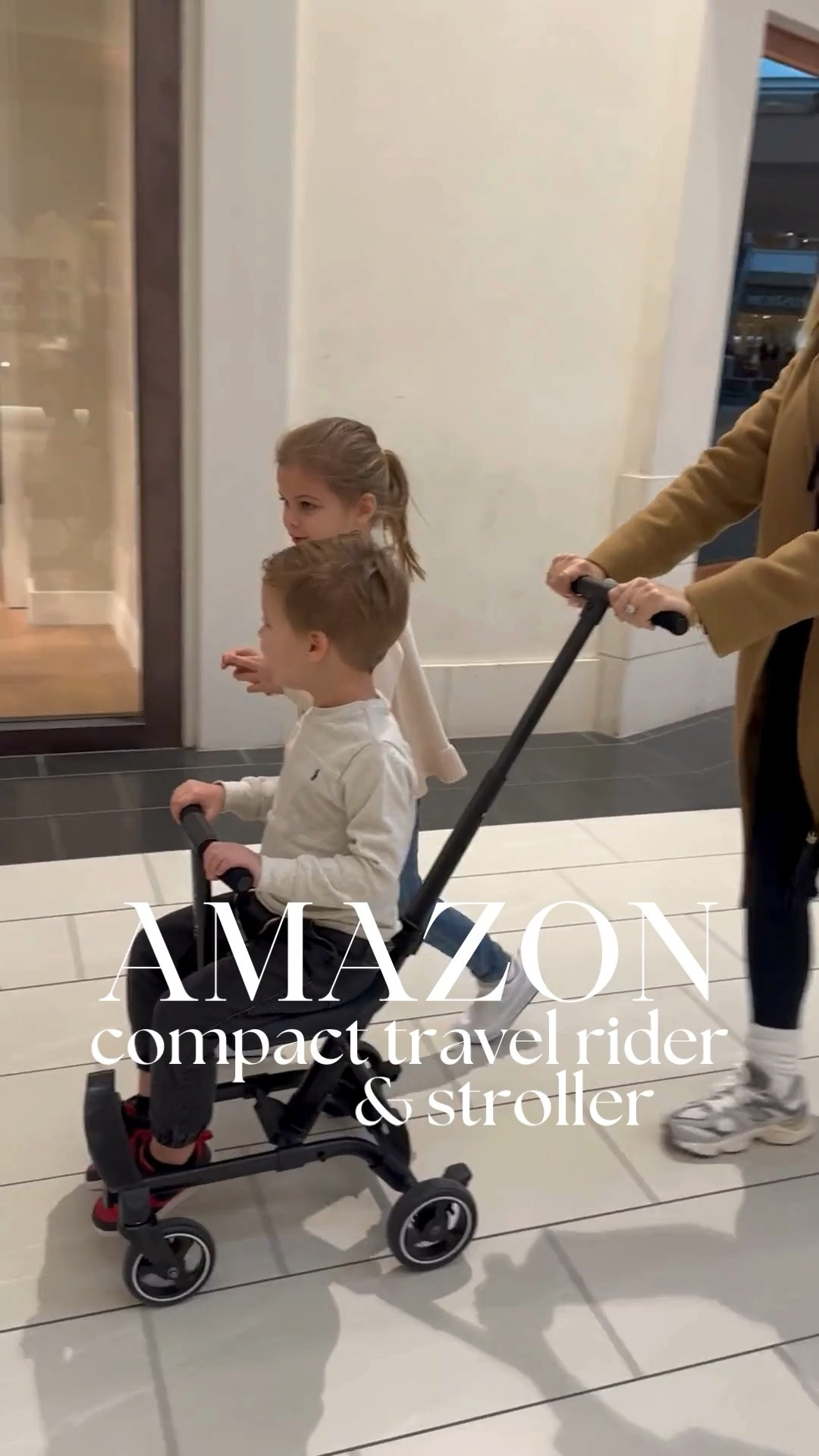 This amazing compact and light travel rider can be used as a stroller with a seat and harness, or as a rider for older toddlers. It weighs only 13lbs, folds down and fits in an airplane overhead storage bin! It’s super affordable under $100, great option for theme parks and traveling! Follow for more great finds! 

#LTKfamily #LTKbaby #LTKfindsunder100