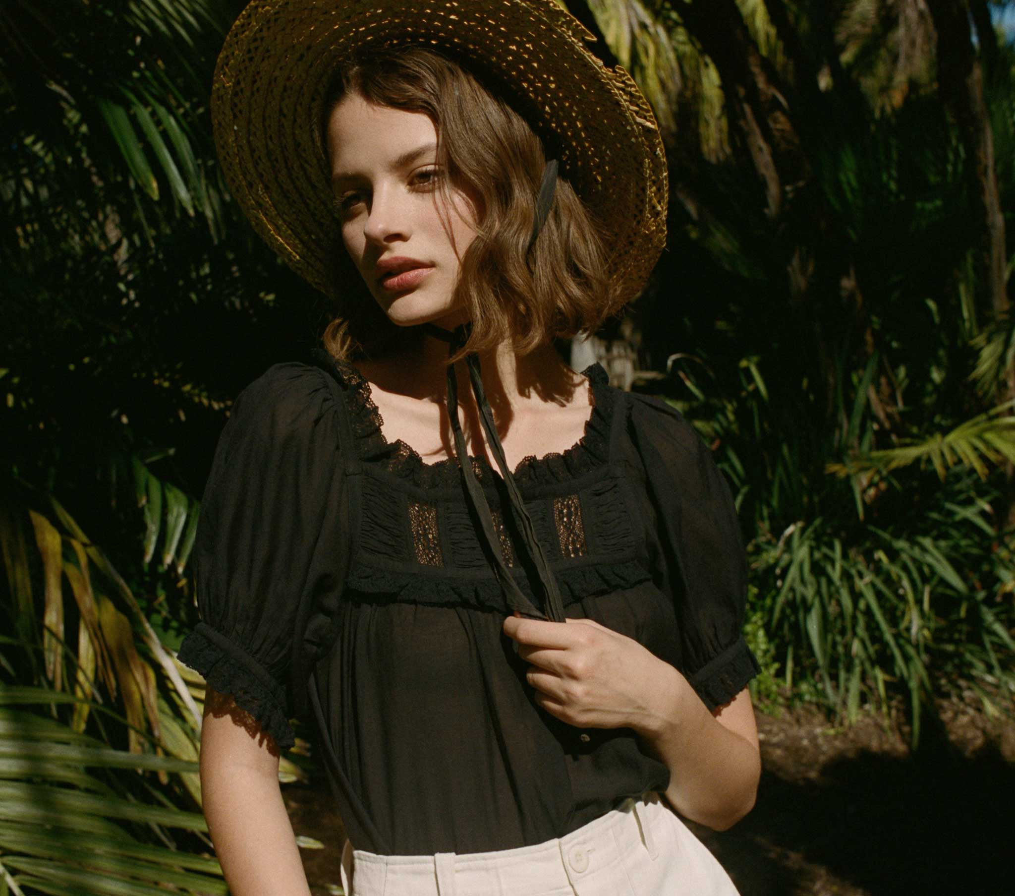 FRANCES TOP -- BLACK | DOEN