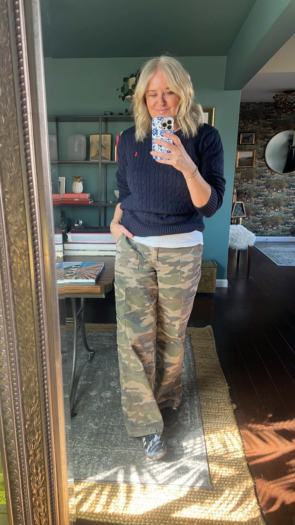 Hair day ootd
Walmart camo pants size medium long
Sweater boys xl

#LTKdayinmylife #LTKOver40 #LTKgrwm