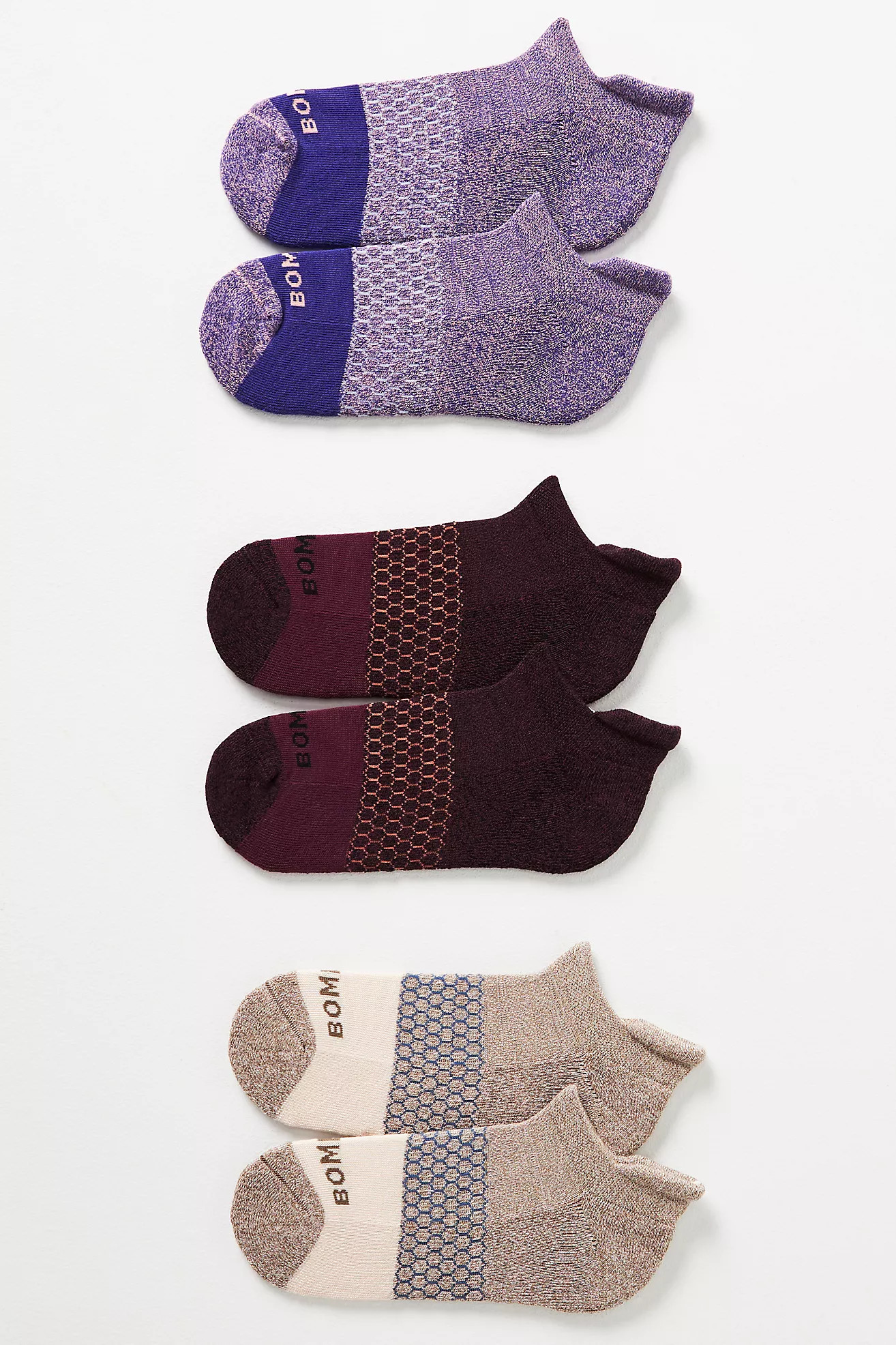 Bombas Colorblock Ankle Socks, Set of 3 | Anthropologie (US)