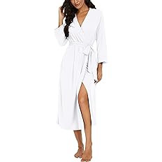 VINTATRE Women Kimono Robes Long Knit Bathrobe Lightweight Soft Knit Sleepwear V-neck... | Amazon (US)
