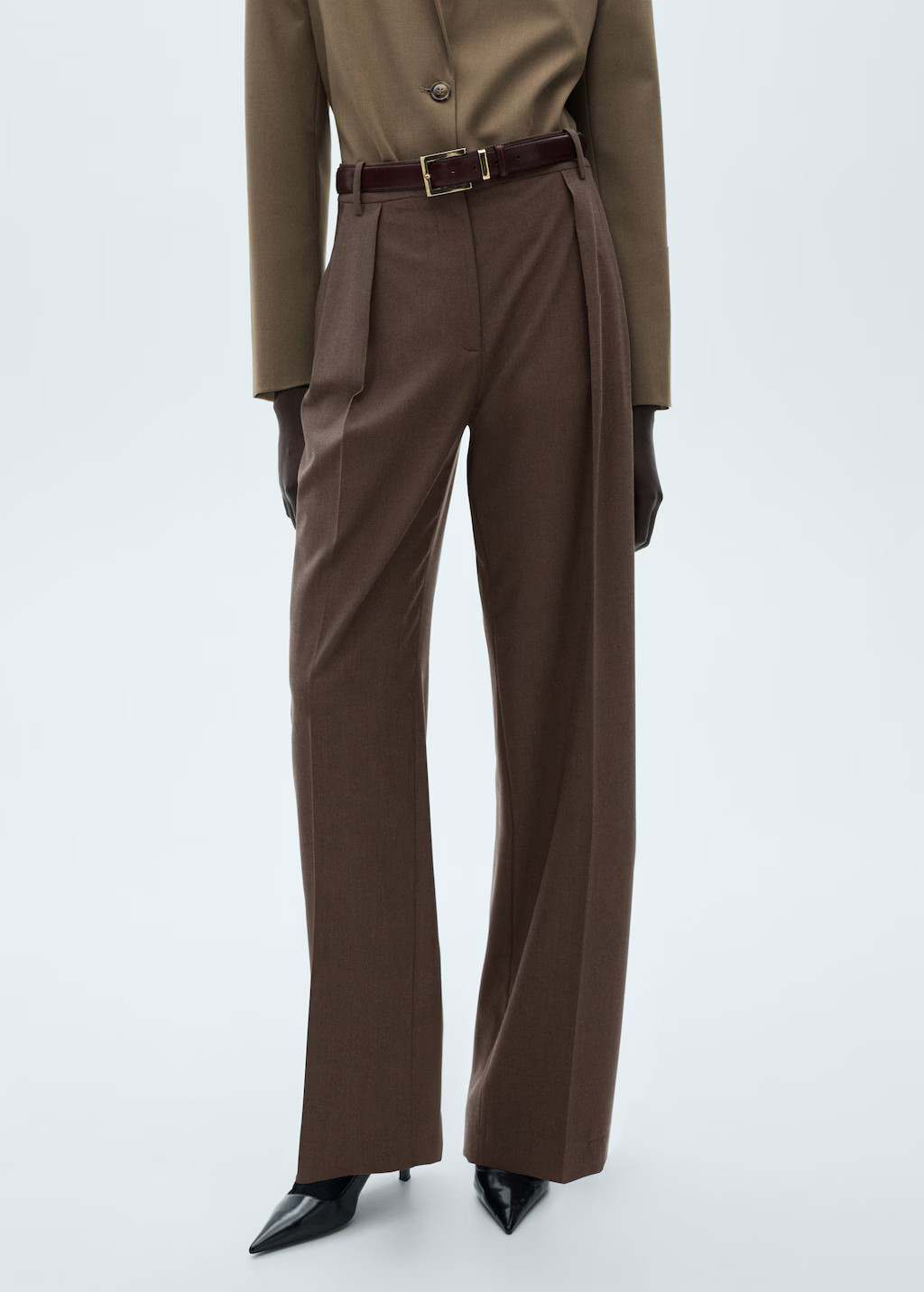 Straight-fit pleated trousers - Women | MANGO United Kingdom | MANGO (UK)