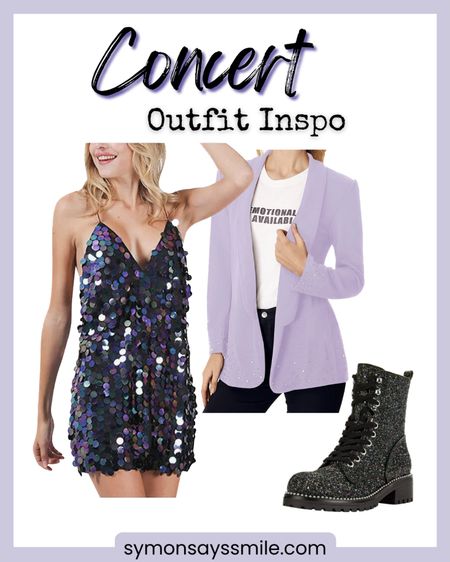 Concert outfit / speak now inspired / eras tour outfit / Taylor swift / sequin dress / combat boots

#LTKunder50 #LTKstyletip