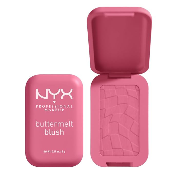 NYX PROFESSIONAL MAKEUP Buttermelt Powder Blush, Fade and Transfer-Resistant Blush, Up to 12HR Ma... | Amazon (US)