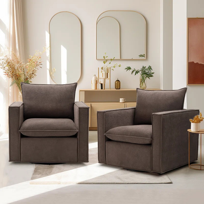 Hendina Upholstered Swivel Armchair | Wayfair North America