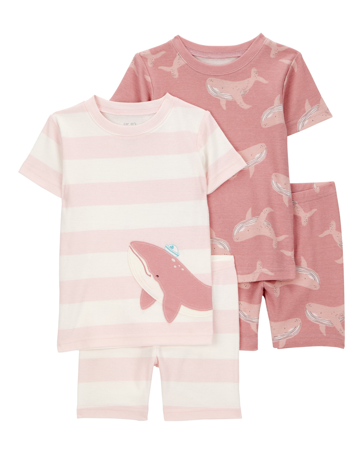 Toddler Whale Striped Snug Fit Cotton 4-Piece Pajamas - Carter's | Carter's | Carter's Inc