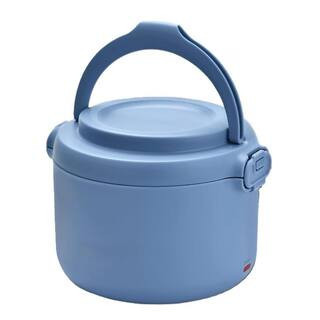 Portable Electric Lunch Box Aluminum Food Storage Container with Lids, Portable Food Warmer Heater, Spill-Free in Blue | The Home Depot