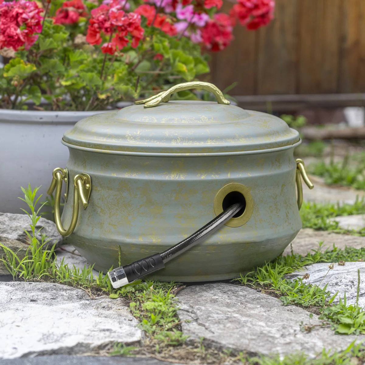 Sedona Metal Container Hose Pot | Wayfair North America