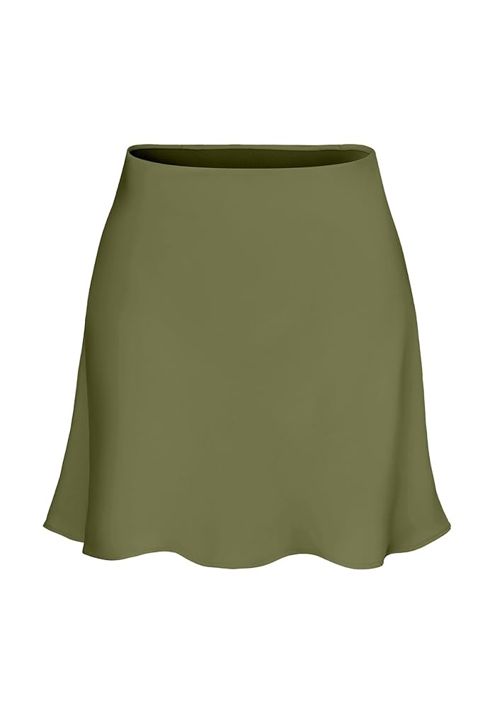 ALCEA ROSEA Women's Elegant Silky Satin Mini Skirt High Waist Short Skirt Leopard Print Mini A Li... | Amazon (US)