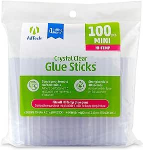 Adtech W229-34ZIP100 Mini Hot Glue Sticks, 1pack ,100 pieces, Clear | Amazon (US)