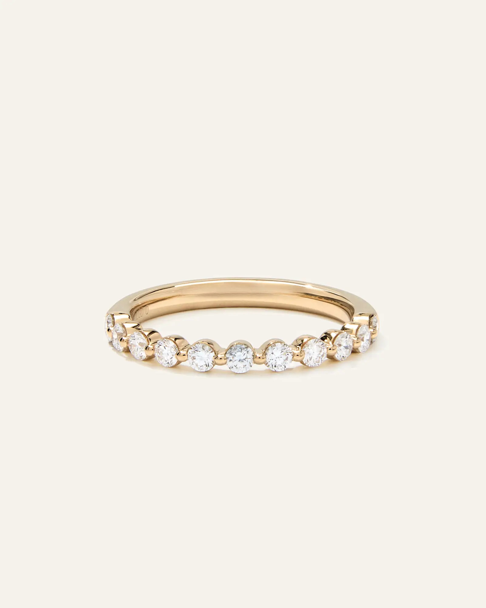 Lab Grown Diamond Single Shared Prong Halfway Band | Quince