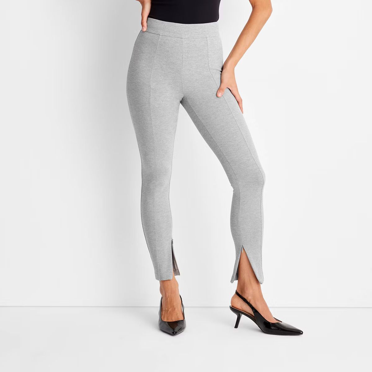 Women's High-Waisted Slim Fit Ankle Ponte Leggings - A New Day™ | Target