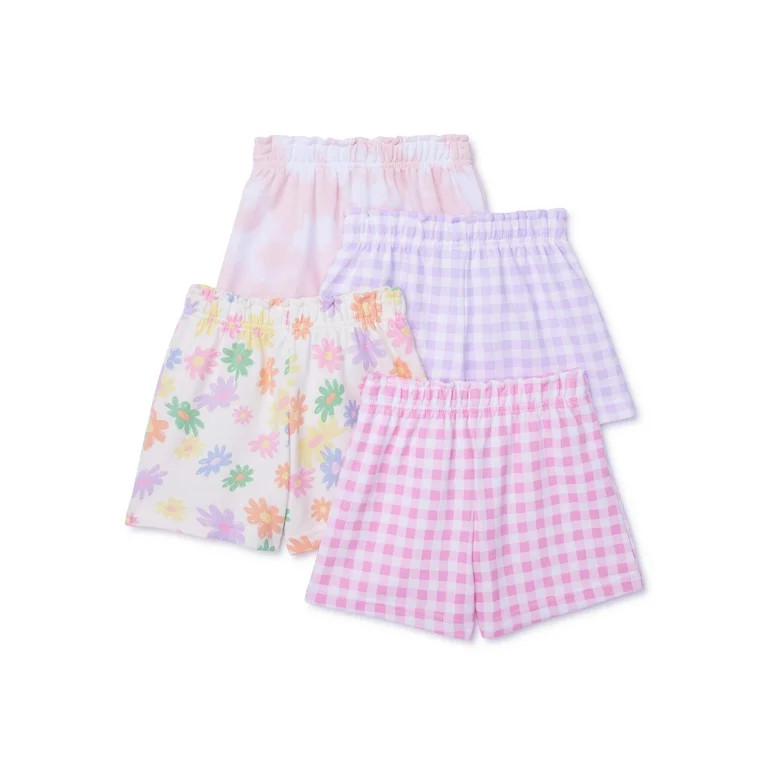 Garanimals Toddler Girl Printed Knit Shorts Multipack, 4-Pack, Sizes 18M-5T | Walmart (US)