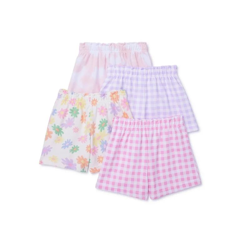 Garanimals Toddler Girl Printed Knit Shorts Multipack, 4-Pack, Sizes 18M-5T - Walmart.com | Walmart (US)