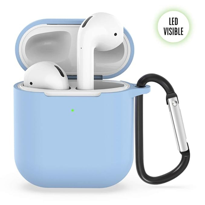 ZALU Upgrade Compatible for AirPods Case with Keychain [Front LED Visible] Premium Silicone Cover... | Amazon (US)
