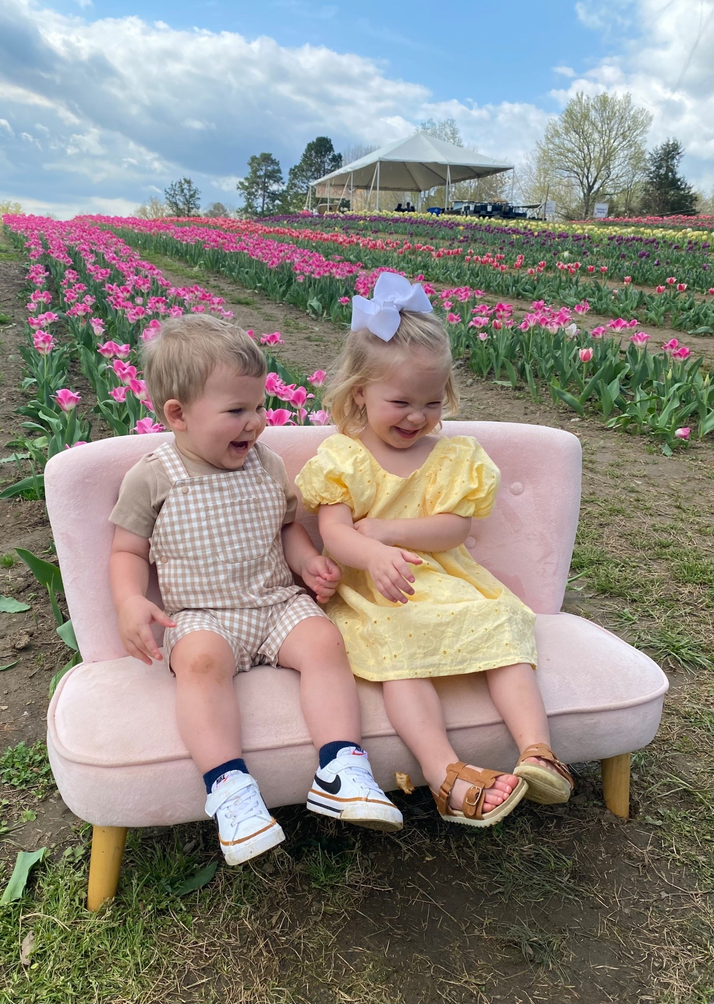The cutest little casual spring outfits for toddler boy and girl!! These made for a cute photoshoot today with the cousins 🩵💗

#LTKootd #LTKBaby #LTKKids