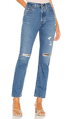 LEVI'S 501 Straight in Athens Crown With Destruction from Revolve.com | Revolve Clothing (Global)